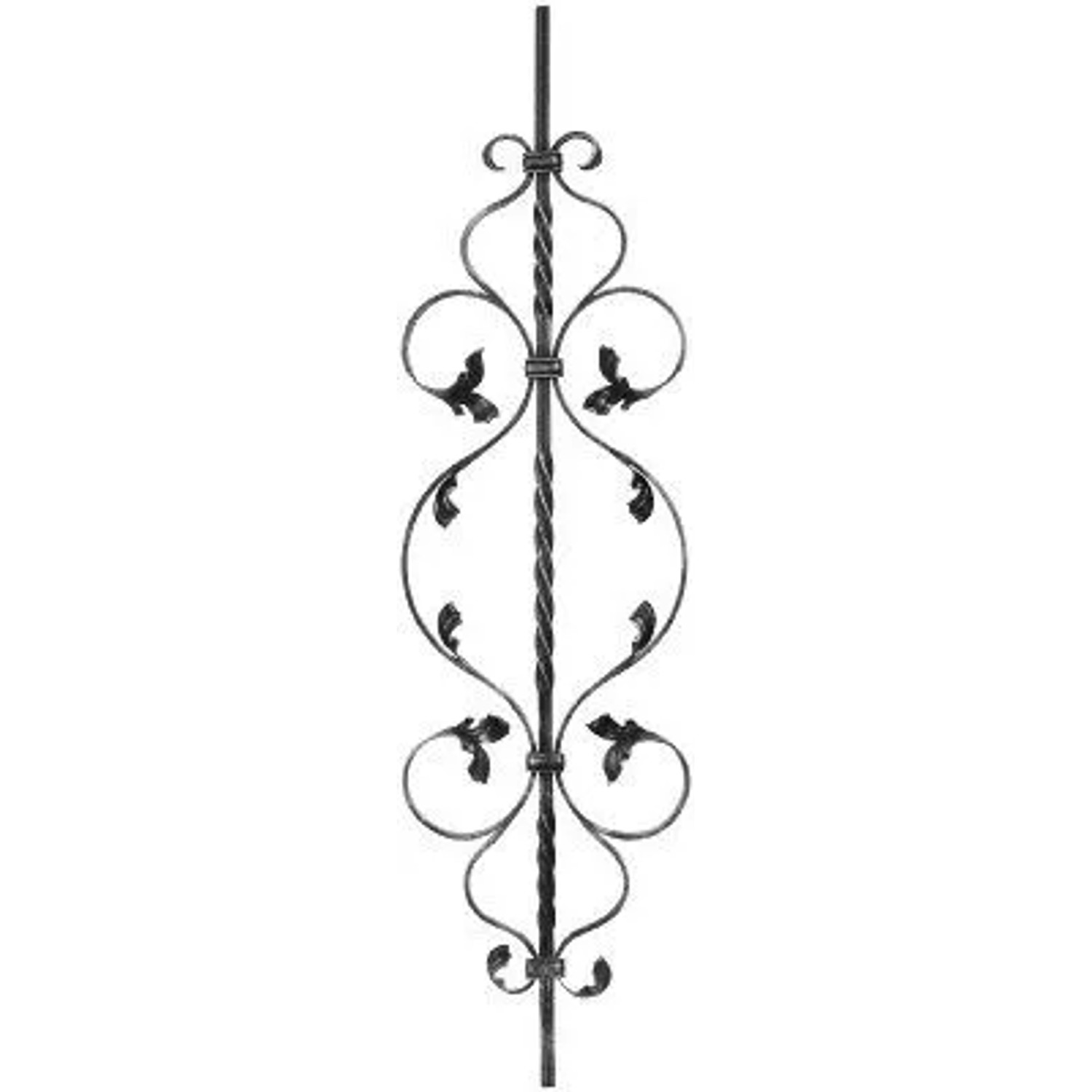 FeNau Zierstab Länge 900 mm Material 12x12 mm Gerillt Stahl S235JR Roh