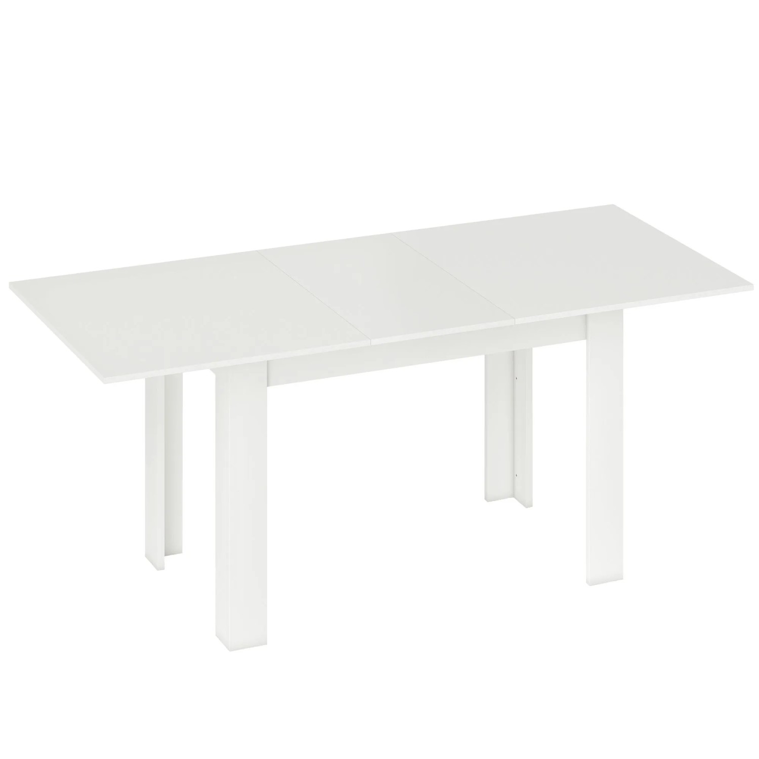 HOMCOM Ausziehbarer Esstisch MDF 180L x 80B x 75H cm Weiß