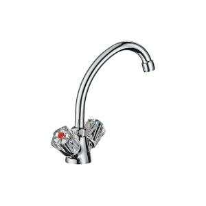 Zweigriff-Waschtischarmatur Ledro Chrom Niederdruck für Boiler oder Untertischgeräte.