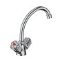 Zweigriff-Waschtischarmatur Ledro Chrom Niederdruck für Boiler oder Untertischgeräte.