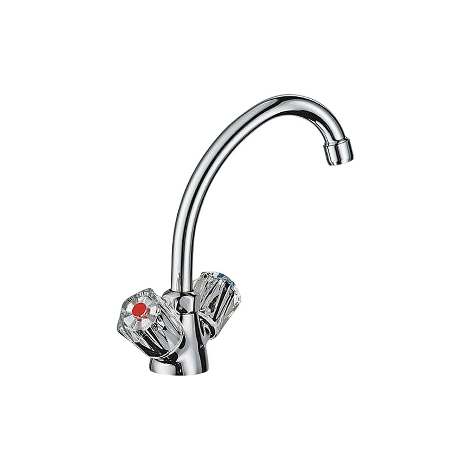 Zweigriff-Waschtischarmatur Ledro Chrom Niederdruck