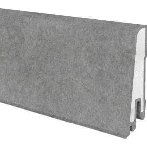 Hartschaum Sockelleiste Modern 60 sk Milano, grau, 17x60x2500 mm, selbstklebend.