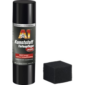 Dr. Wack A1 Kunststoff-Tiefenpfleger matt 250ml mit Schwamm zur Autopflege.