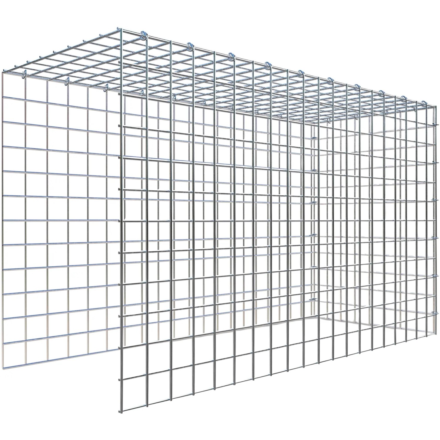 Gabiona C-Ring-Gabione-Anbaukorb Typ 4 60 x 100 x 40 cm Maschenw 5 x 5 cm
