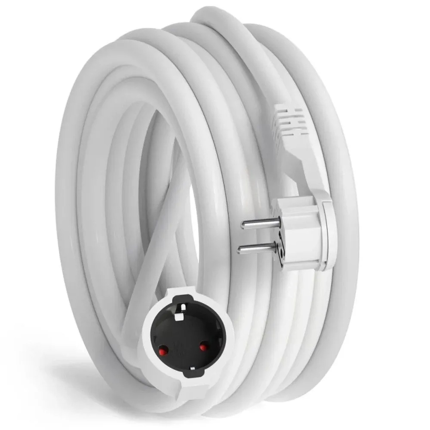 hb-digital 10m Verlängerungskabel mit Winkelstecker H05VV-F Kabel IP22