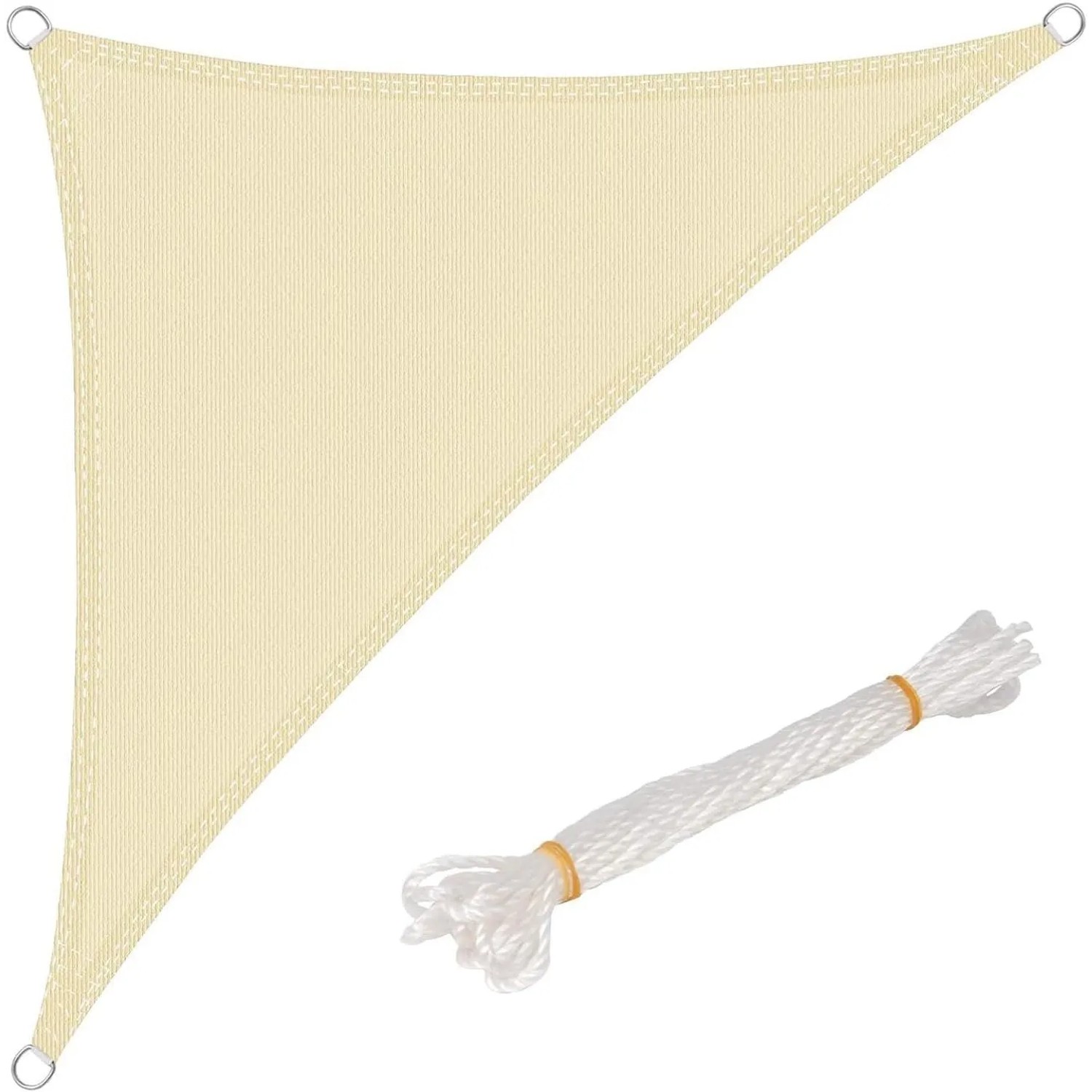 WOLTU Sonnensegel Sonnenschutz HDPE Windschutz UV Schutz Creme 3x3x4,25 m