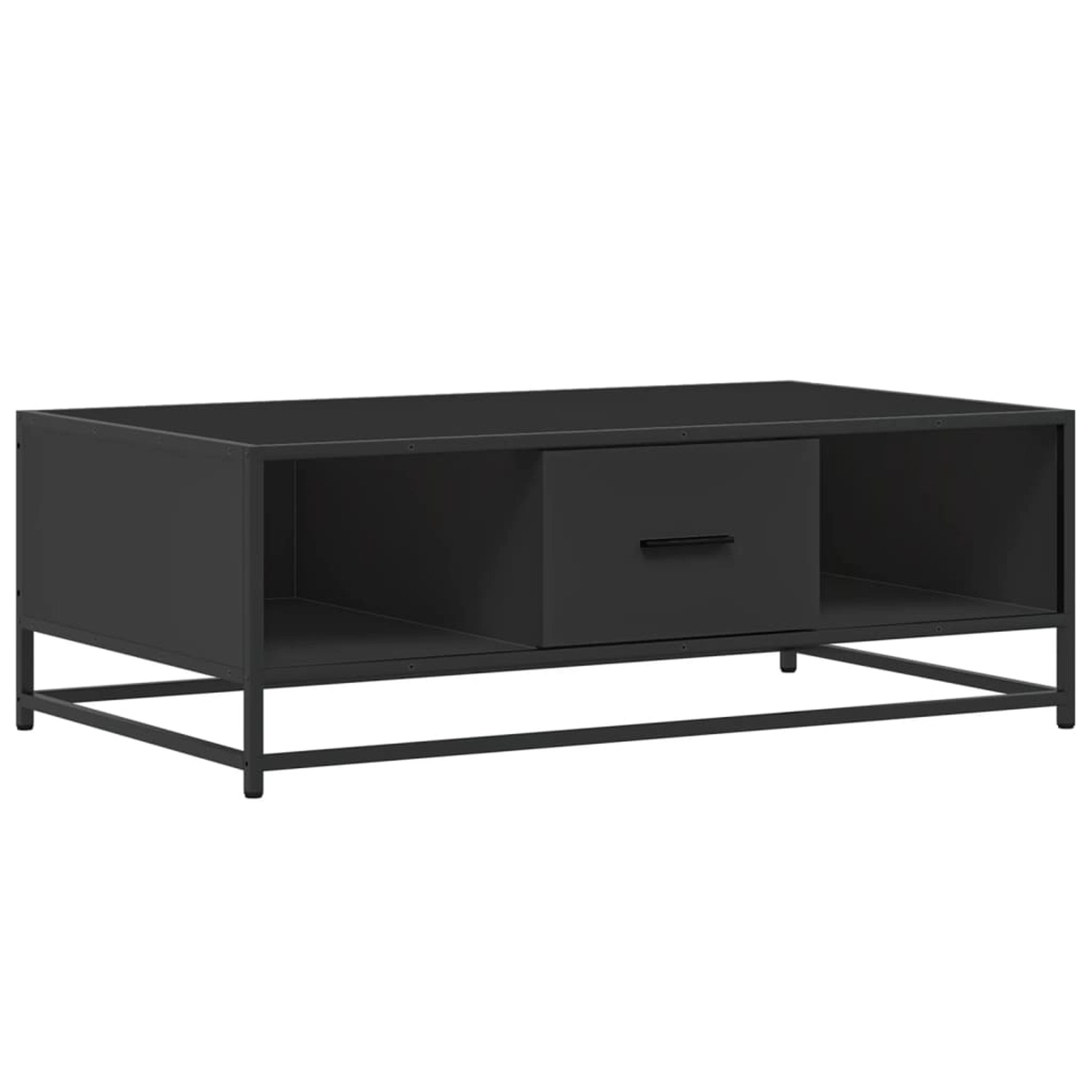 vidaXL Couchtisch Schwarz 100x57x35 cm Holzwerkstoff und Metall 848759