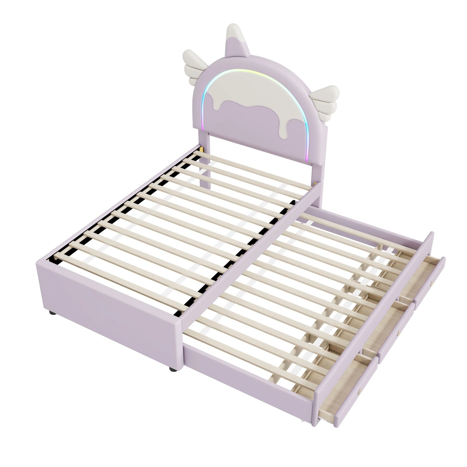 Okwish Kinderbett 90×200 Mit Ausziehbares Rollbett Ohne Matratze