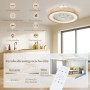 HOMCOM Deckenventilator mit dimmbarer LED-Beleuchtung und Fernbedienung in Holzoptik.