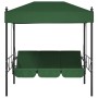Grüne vidaXL Hollywoodschaukel mit Dach aus Stahl, ideal für Garten & Terrasse.