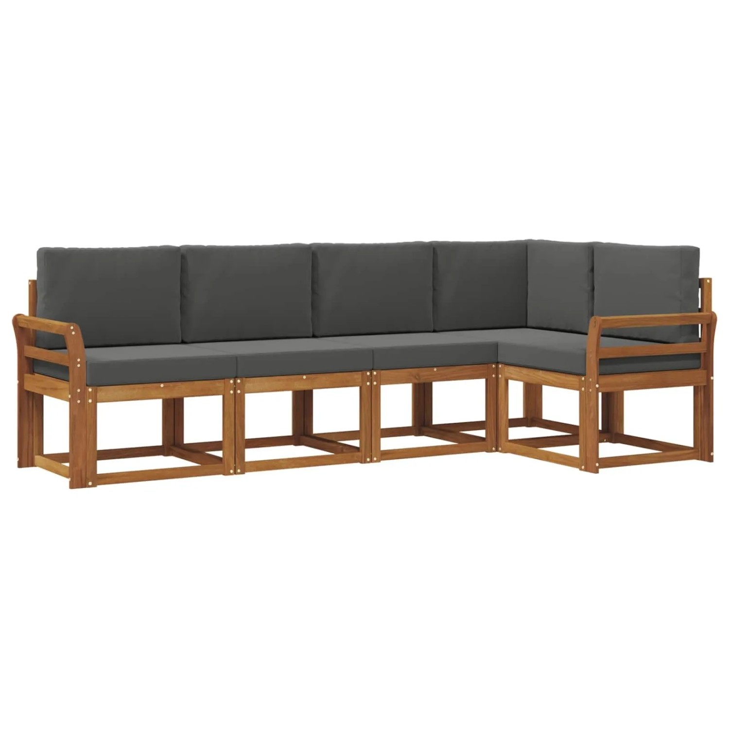 Thumbnail - vidaXL Sofa Set mit Kissen 5 Stk Natur und Anthrazit 3366395