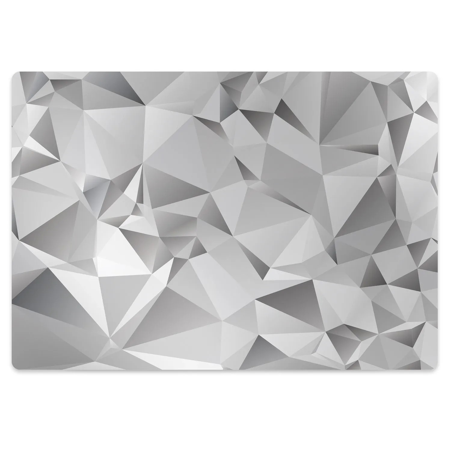 Tulup Bodenschutzmatte Graue 3D-Würfel Bürostuhl Unterlage 140x100 cm Weiß günstig online kaufen