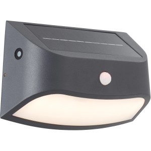 Moderne AEG LED-Außenwandleuchte Payton Solar mit Bewegungsmelder, Nanotechnik, Aluminiumgehäuse.