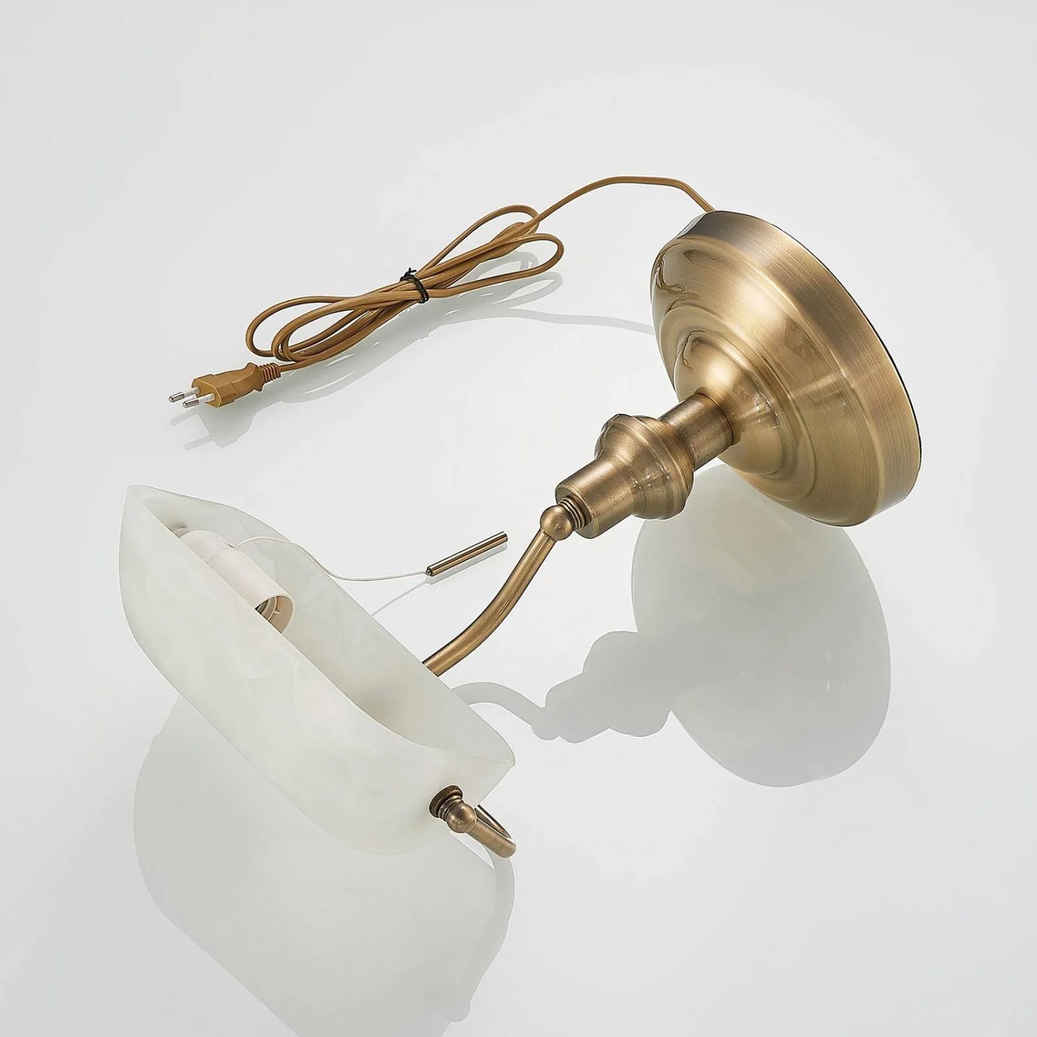 Lindby Tischlampe Profina 9627208 Retro Vintage Antik in Bronze aus Metall 1-flammig E27 Arbeitszimmerleuchte_8