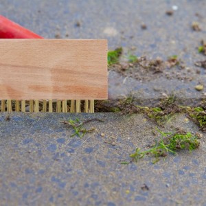 Relaxdays Fugenbürste 2er Set Holz Stahl für Stiele 7,5 cm x 10 cm x 3,5 cm