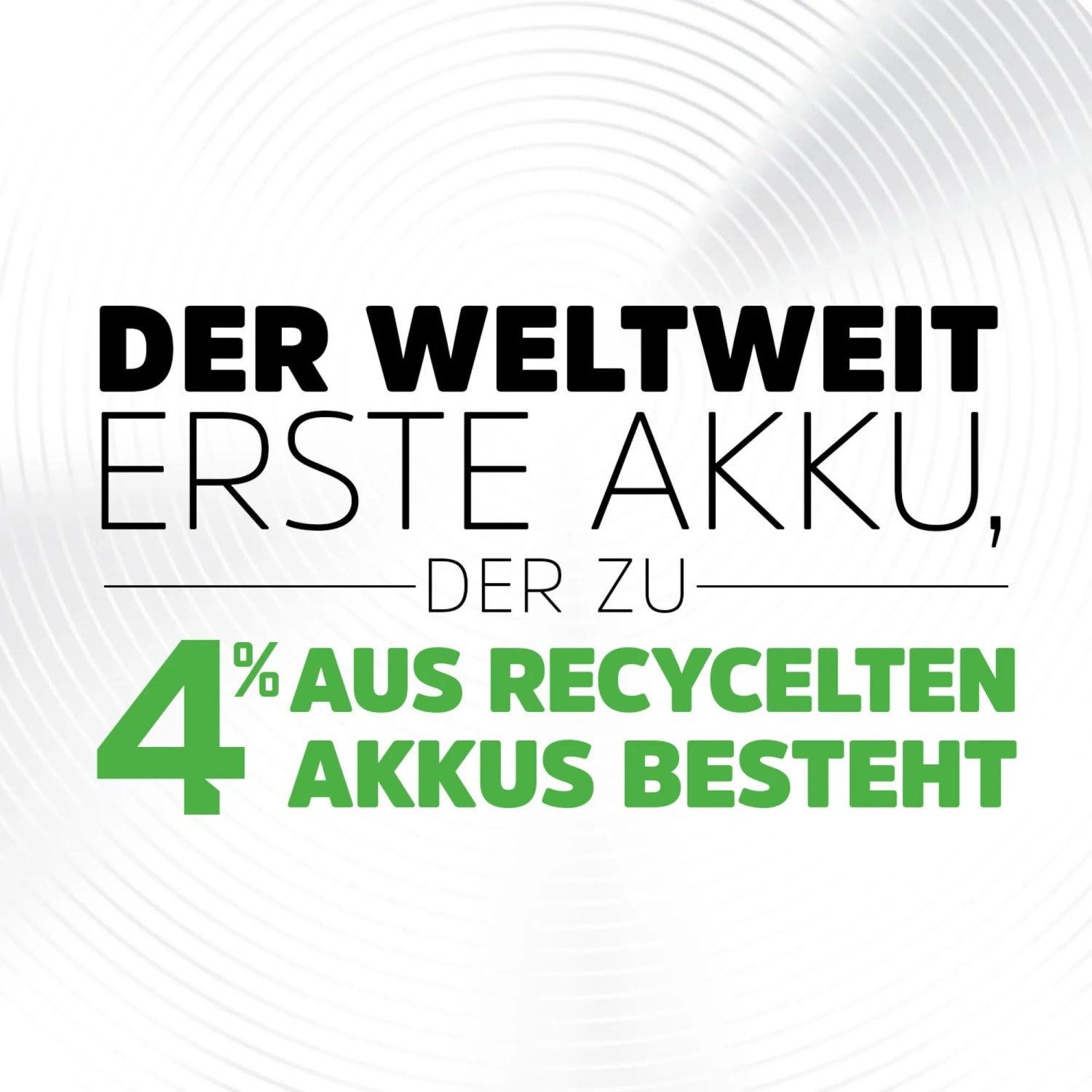 Energizer Akku Power Plus: Der weltweit erste Akku, der zu 4% aus recycelten Akkus besteht.