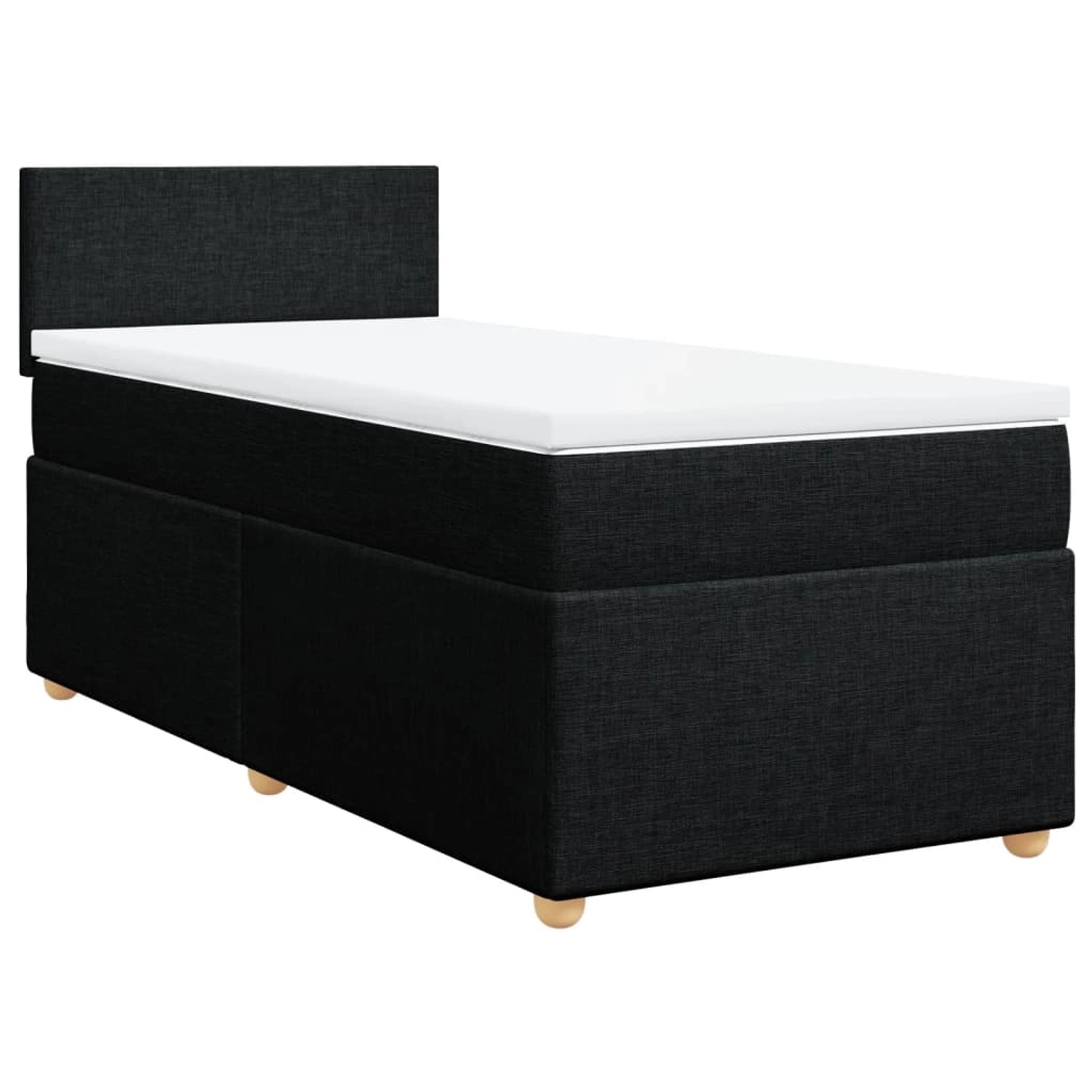 vidaXL Boxspringbett mit Matratze Schwarz 100x200 cm Stoff2098282 günstig online kaufen