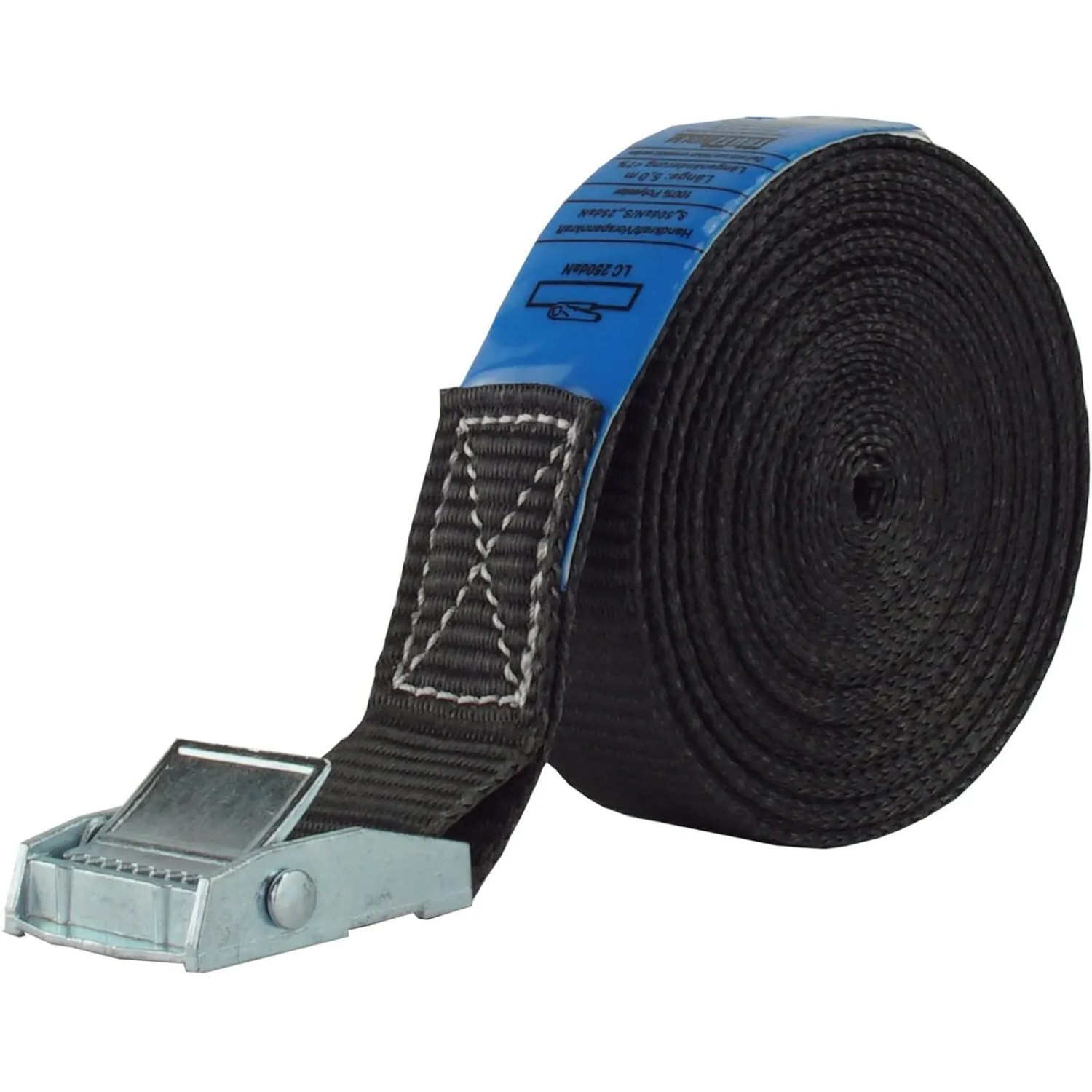TRUTZHOLM Profi Spanngurt Klemmschloss Auto 1 Teilig 6m 250 kg Schwarz