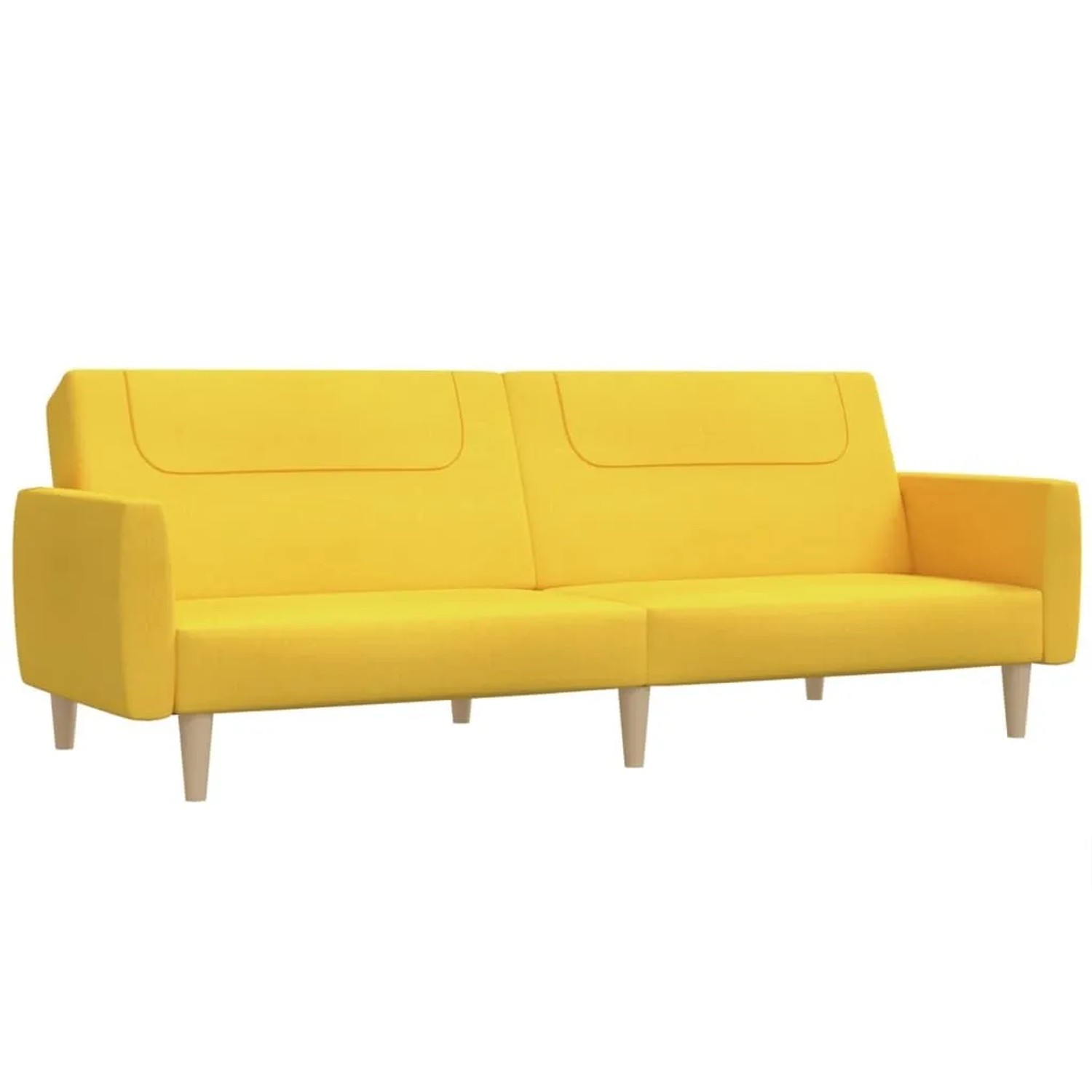 vidaXL Schlafsofa 2-Sitzer Gelb Stoff 375789