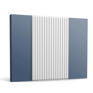 Weißes ORAC DECOR W215 3D Wandpaneel, Akustikpaneel für Wandvertäfelung.