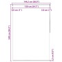 Maßzeichnung des vidaXL Duschrollos 140x240 cm. Zeigt Gesamtbreite 144,2 cm und Höhe 240 cm.