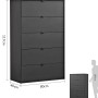 Mokebo Kommode mit 5 Schubladen in Anthrazit, vielseitig als Sideboard oder Highboard einsetzbar.
