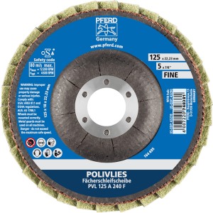 Pferd Vlieswerkzeug PVL 125 mm, Korn 240 F für Schleifmaschinen.