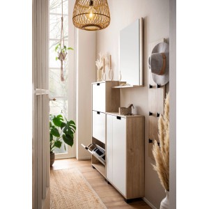 Schildmeyer Hakenpaneel Emmik 109 cm x 24,5 cm x 2,6 cm Eiche