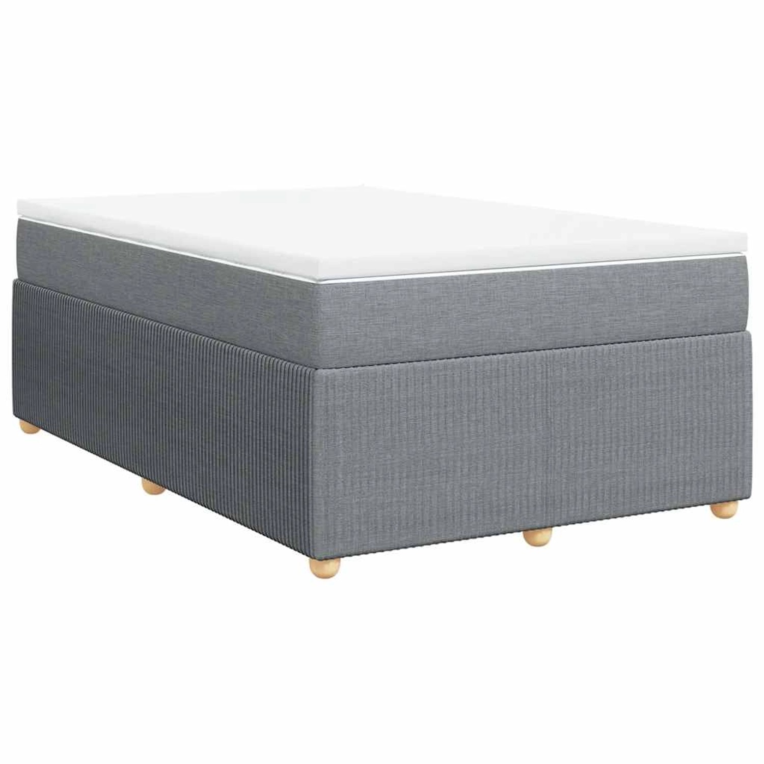 vidaXL Boxspringbett mit Matratze Hellgrau 120x200 cm Stoff 3285560 günstig online kaufen