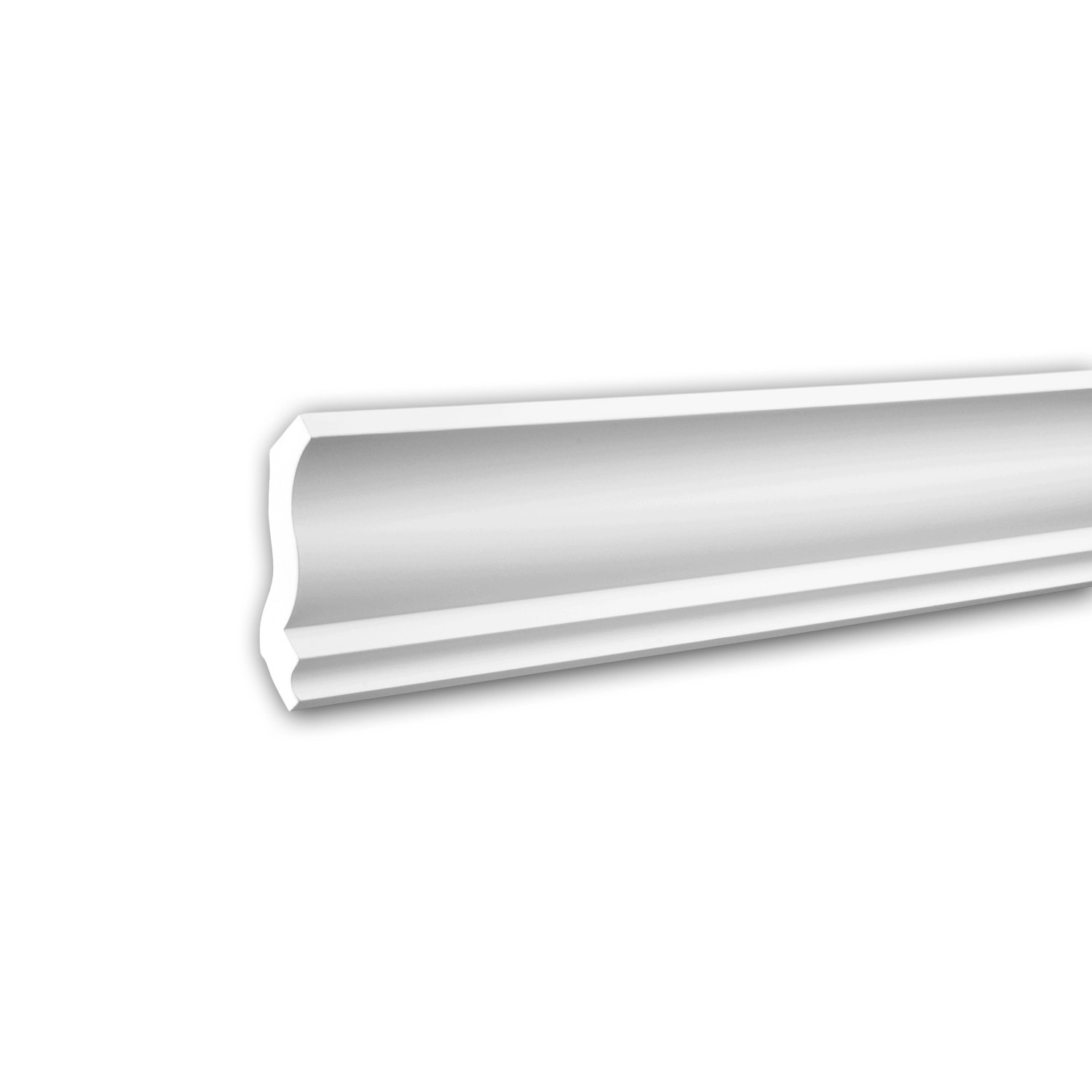 PROFHOME 150144 Eckleiste aus Polyurethan Deckenleiste Stuckleiste 2 m 200 cm x 8,2 cm x 8 cm Weiß