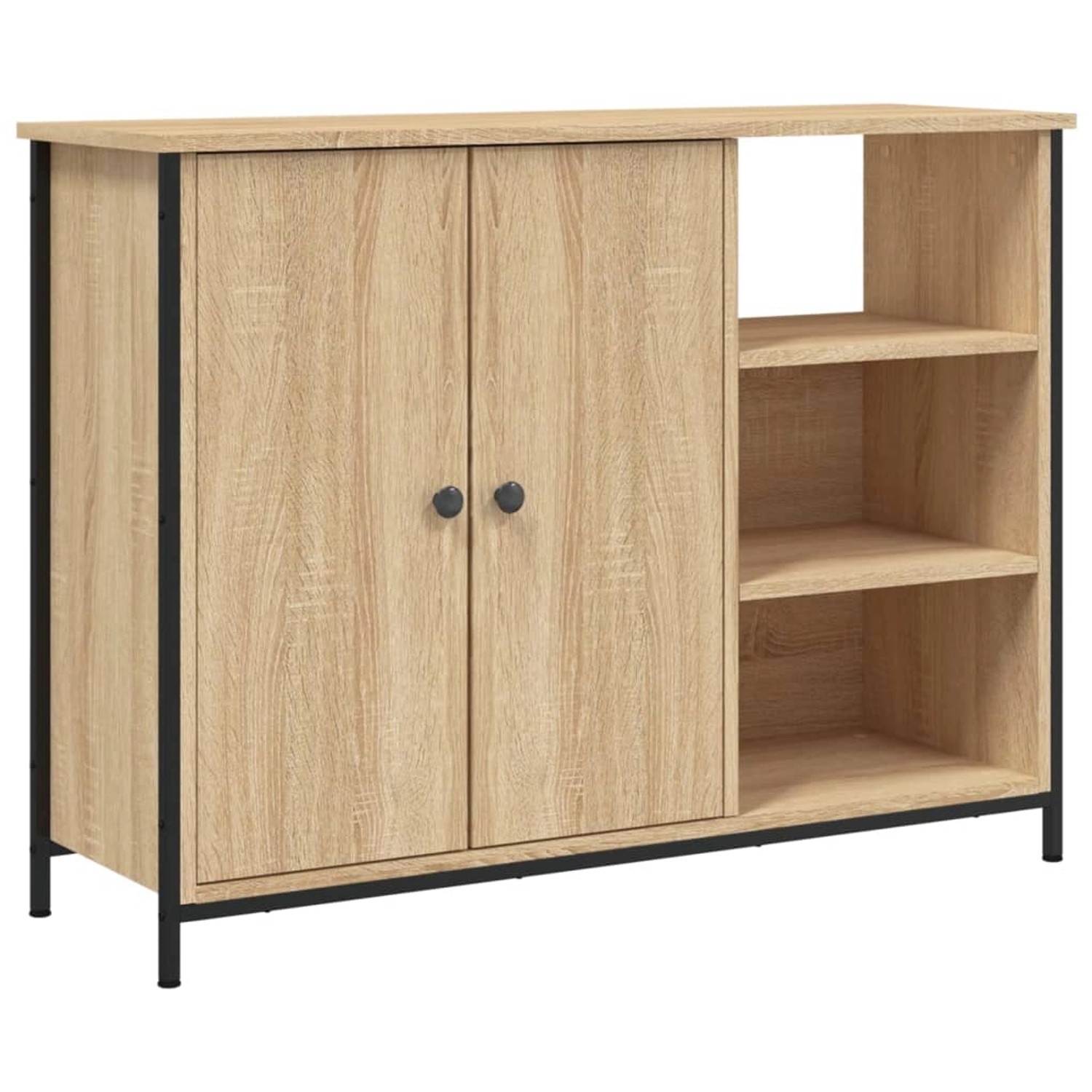 vidaXL Sideboard Sonoma-Eiche 100x33x75 cm Holzwerkstoff 835550