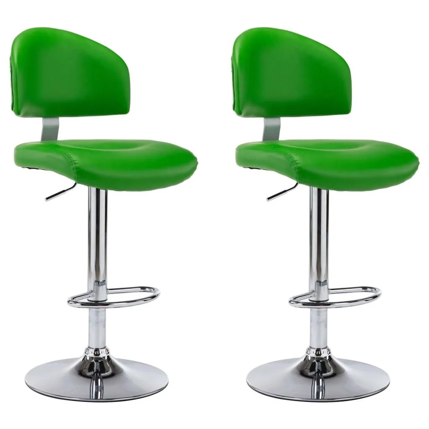vidaXL Barhocker 2 Stk Grün Kunstleder 249665