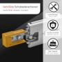 SOTECH Schwerlastauszug VarioSlide KV2-100-H53-L1000-EH 1000mm Zweihandverriegelung Einrastfunktion Gelber Hebel Schubladenschiene Belastbar Bis 100Kg_3
