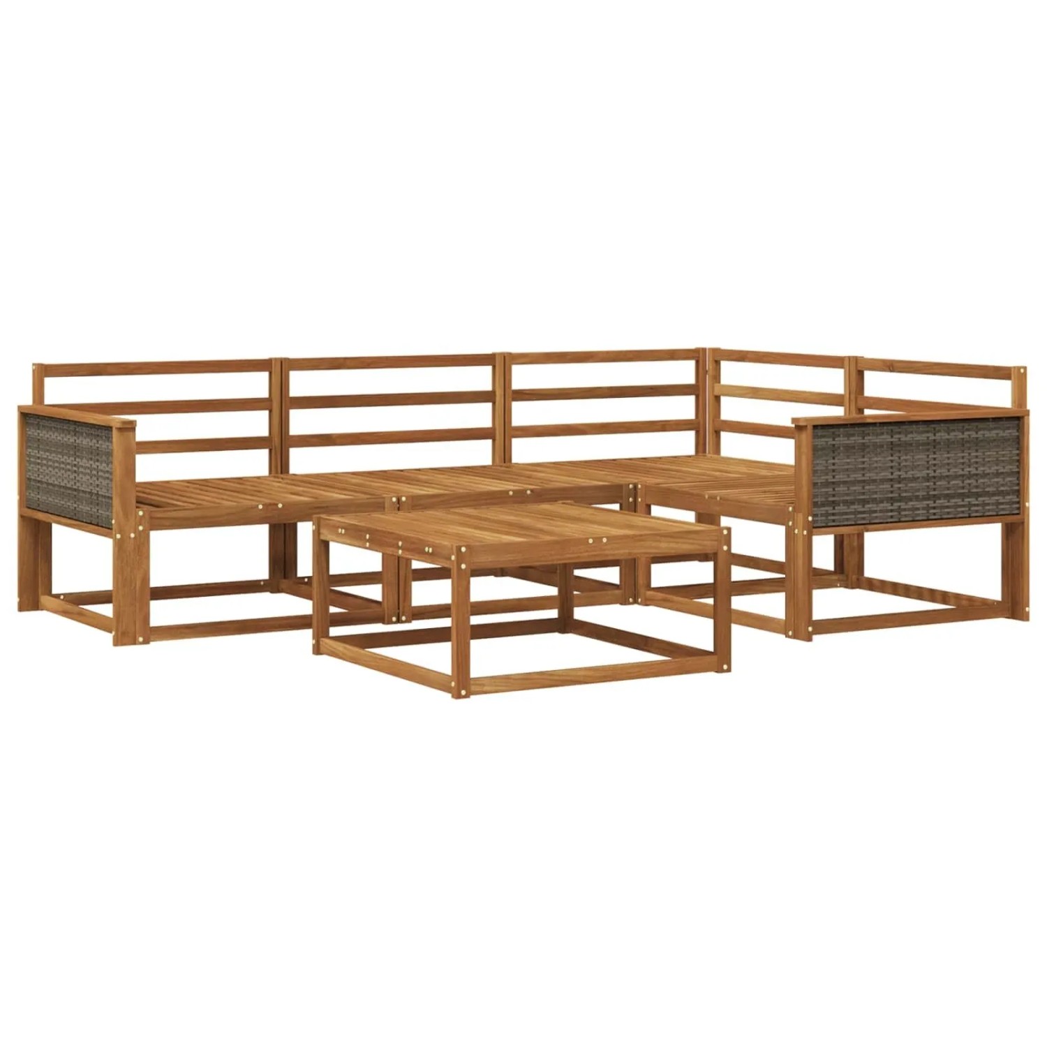 vidaXL Outdoor-Sofagarnitur 5 Stk Natur Massivholz Akazie 3382537