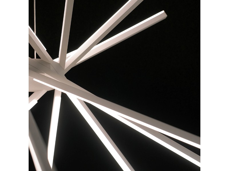 Luce Design Pendelleuchte Shanghai 8-flammig Weiß Ø 113 cm kaufen bei OBI