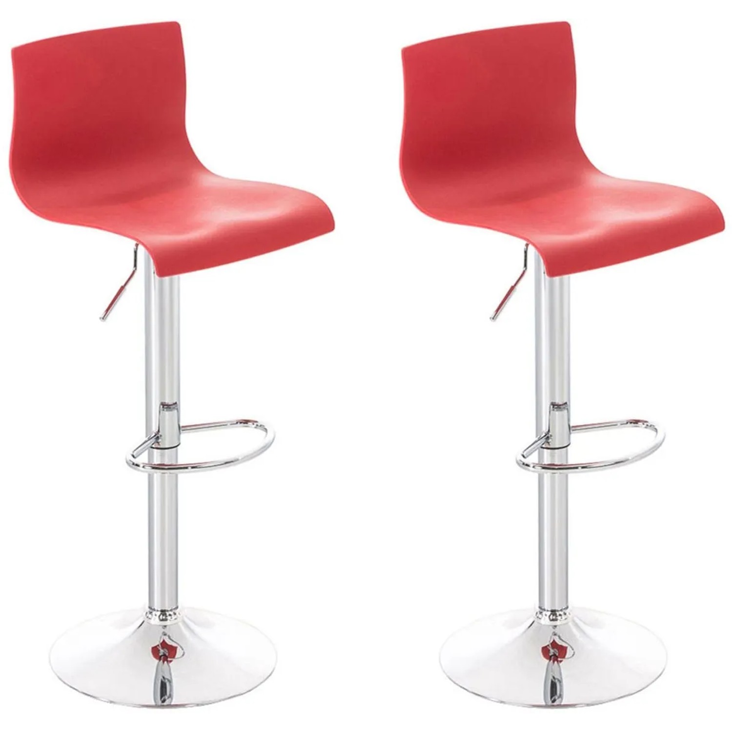 CLP 2er Set Barhocker Hover Kunststoff Rot