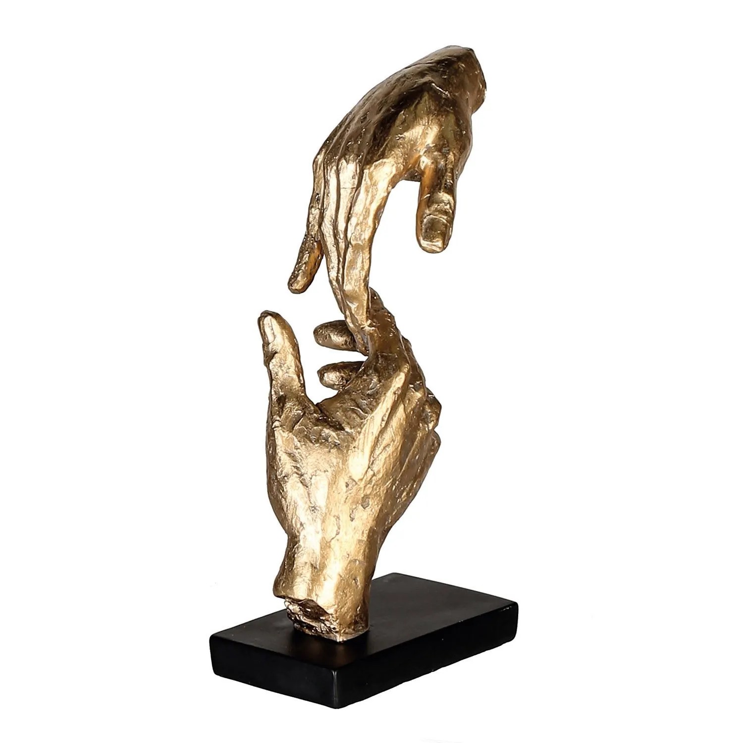 Gilde Skulptur Two hands Goldfarben 29 cm x 13,5 cm