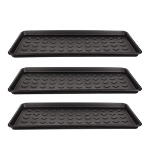 BigDean 3er Set Schuhabtropfschale Schuhablage Groß Abtropfschale Für Schuhe 71 5 X 34 5 X 3 Cm Schuhmatte Mit Erhöhtem Rand