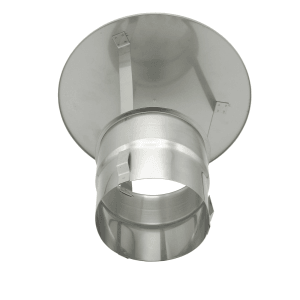 Edelstahl Kaminhaube mit Einschub für Schornstein (120mm). Regenschutz & Schutz vor Fallwinden.