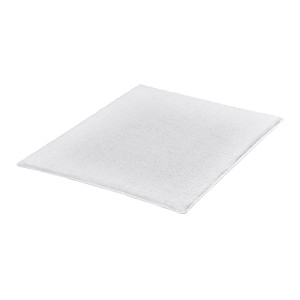 Weißer BWO Scott Badteppich, 40x50 cm, aus Polyester, maschinenwaschbar und trocknergeeignet.