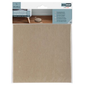 Selbstklebende Parkettgleiter Big Duo, 20x20 cm, zum Zuschneiden für Möbelgleiter & Oberflächenschutz.