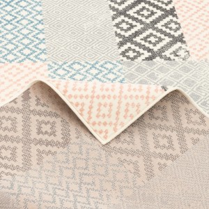 Pergamon Designer Teppich Passion Pastell Patchwork Beige, 120x170cm, Kurzflorteppich mit Muster.