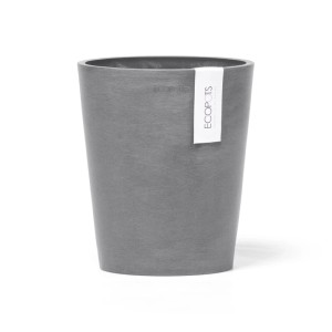 Ecopots Morinda Pflanztopf, 17 cm, Grau. Skandinavisches Design für Innen- & Außenbereiche.
