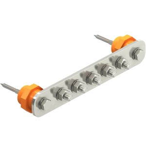 OBO Bettermann Potentialausgleichsschiene BigBar mit 5 Anschlüssen und Befestigungsmaterial.