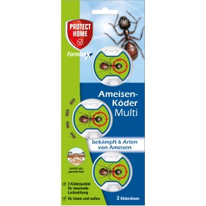 Protect Home FormineX Ameisenköder Multi, 3er-Pack: Köderdose zur Ameisenbekämpfung im Haus und Garten.