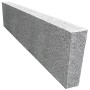 Grauer Granit Randstein, geflammte Oberfläche, 6x18x100 cm, für Garteneinfassungen.
