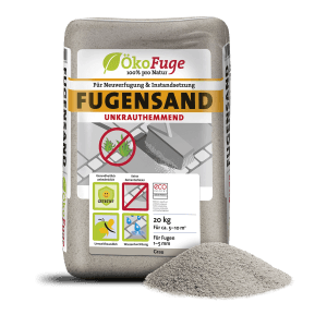 Palette ökofuge Fugensand Grau, 20kg Säcke, unkrauthemmend für Pflaster- und Plattenbeläge.