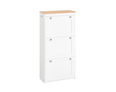 SoBuy Schuhkipper Schuhschrank mit 3 Klappen Schuhkommode Weiß-Natur FSR144-WN kaufen bei OBI SoBuy Schuhkipper Schuhschrank mit 3 Klappen Schuhkommode Weiß-Natur FSR144-WN kaufen bei OBI