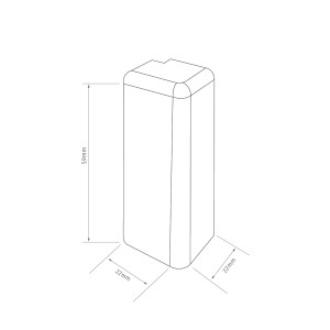 Egger Außenecke Kubisch, 6 cm, Eiche Hell, 2er-Pack, für Sockelleisten.