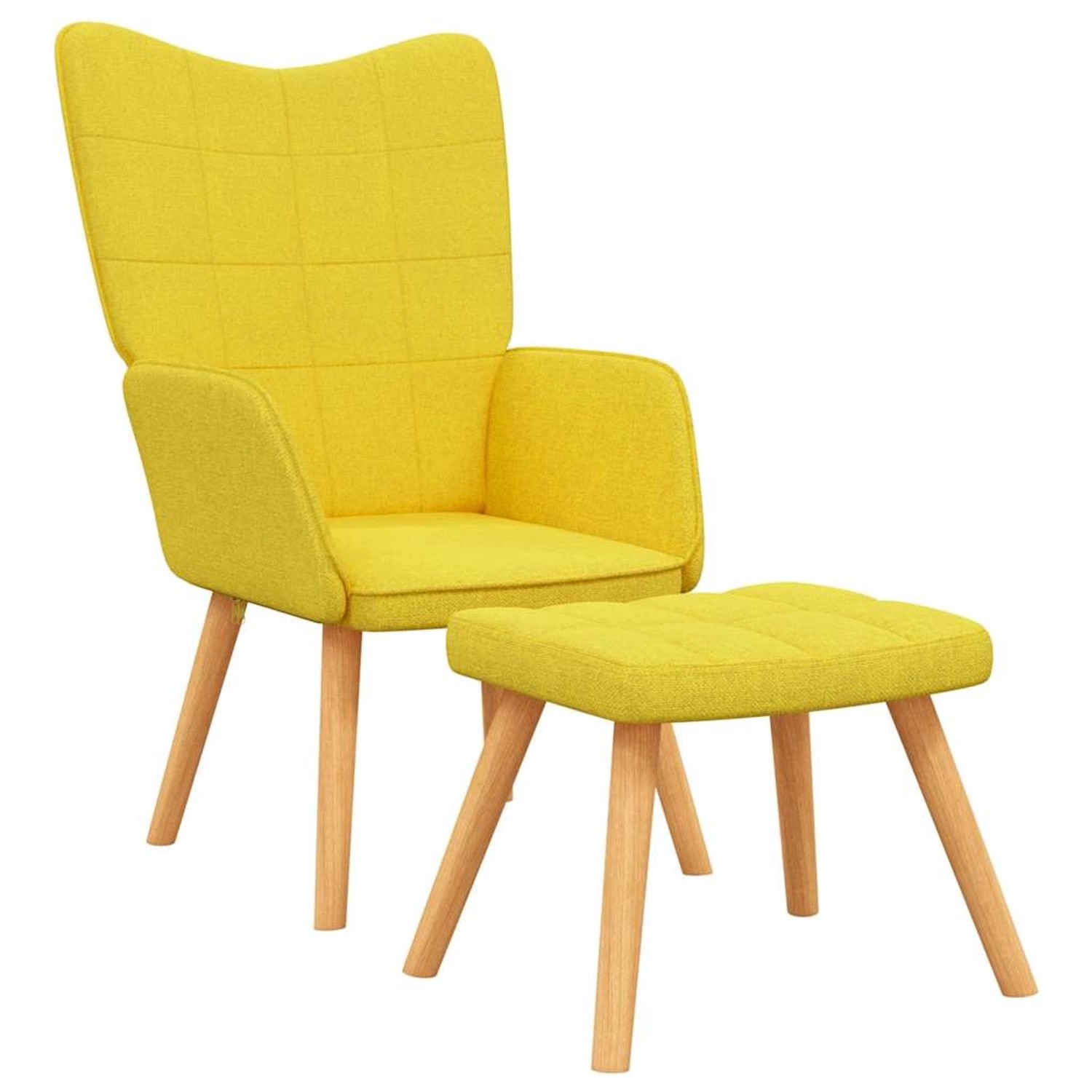 vidaXL Relaxsessel mit Hocker Senfgelb Stoff 327937 günstig online kaufen